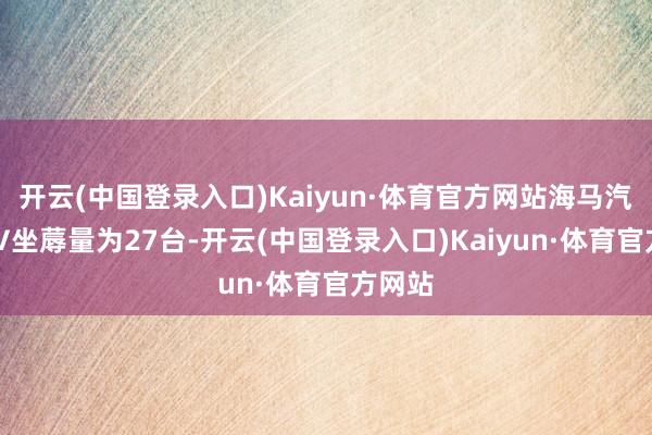 开云(中国登录入口)Kaiyun·体育官方网站海马汽车SUV坐蓐量为27台-开云(中国登录入口)Kaiyun·体育官方网站