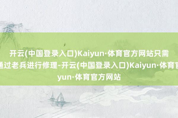 开云(中国登录入口)Kaiyun·体育官方网站只需约略地通过老兵进行修理-开云(中国登录入口)Kaiyun·体育官方网站