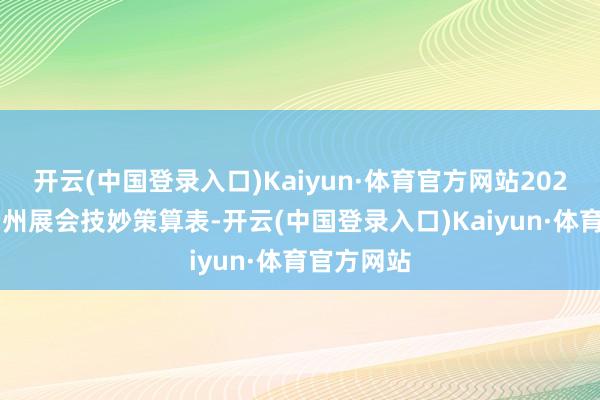 开云(中国登录入口)Kaiyun·体育官方网站2024年4月贵州展会技妙策算表-开云(中国登录入口)Kaiyun·体育官方网站