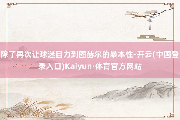 除了再次让球迷目力到图赫尔的暴本性-开云(中国登录入口)Kaiyun·体育官方网站