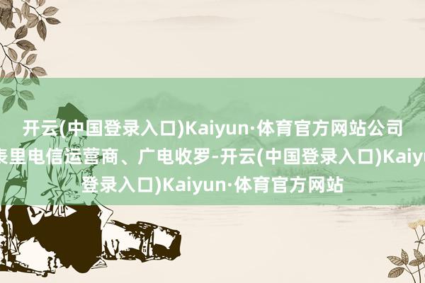 开云(中国登录入口)Kaiyun·体育官方网站公司客户主要包括国表里电信运营商、广电收罗-开云(中国登录入口)Kaiyun·体育官方网站