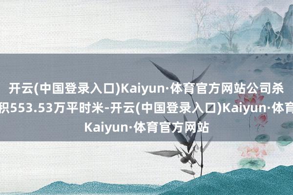 开云(中国登录入口)Kaiyun·体育官方网站公司杀青签约面积553.53万平时米-开云(中国登录入口)Kaiyun·体育官方网站