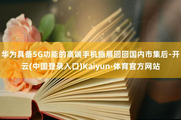 华为具备5G功能的高端手机施展回回国内市集后-开云(中国登录入口)Kaiyun·体育官方网站