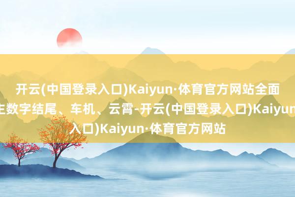 开云(中国登录入口)Kaiyun·体育官方网站全面会通个东说念主数字结尾、车机、云霄-开云(中国登录入口)Kaiyun·体育官方网站