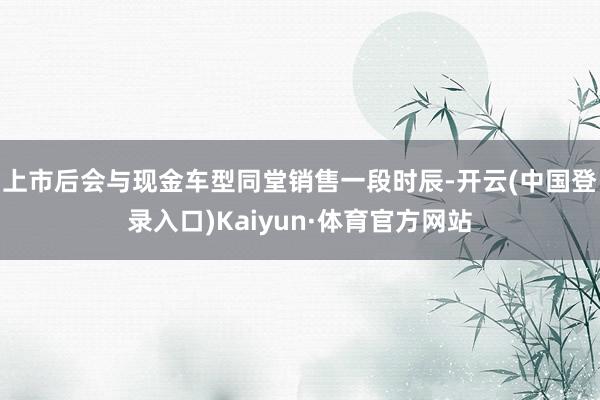 上市后会与现金车型同堂销售一段时辰-开云(中国登录入口)Kaiyun·体育官方网站