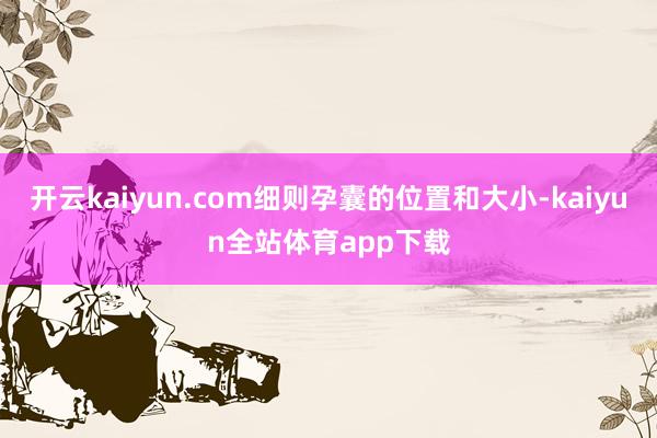 开云kaiyun.com细则孕囊的位置和大小-kaiyun全站体育app下载